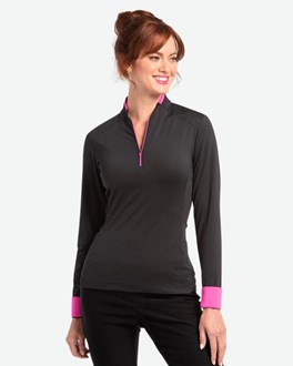 EPNY Long Sleeve Contrast EPNY Double Mandarin Collar Pullover 